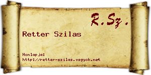 Retter Szilas névjegykártya